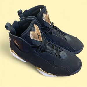 Jordan Black and Gold Sneakers